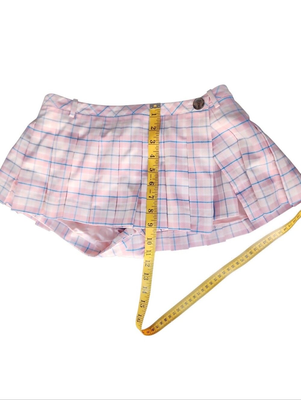 Sandy Liang Franc Skort Pleated Pink Multi Plaid Size 4 - Picture 10 of 14